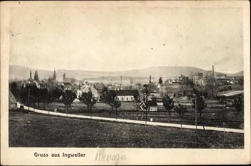 Ak Ingwiller Ingweiler Elsass Bas Rhin, Ortsansicht