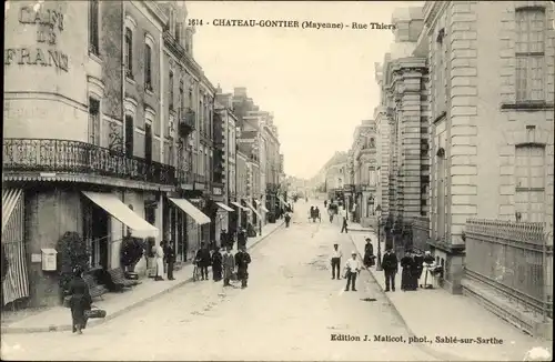 Ak Château Gontier sur Mayenne, Rue Thiers