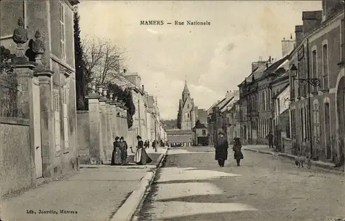 Ak Mamers Sarthe, Rue Nationale