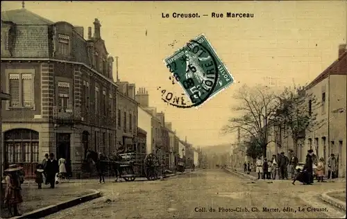 Ak Le Creusot Saône et Loire, Rue Marceau