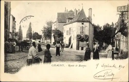Ak Chagny Saône et Loire, Route de Beaune