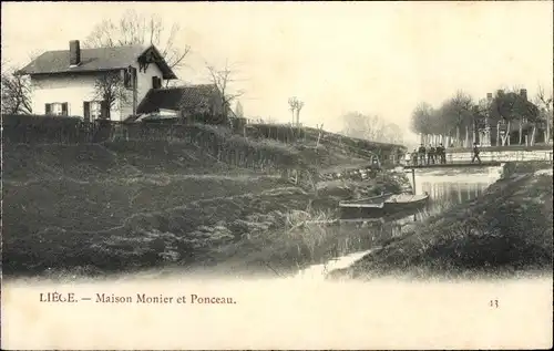Ak Liège Lüttich Wallonien, Maison Monier et Ponceau
