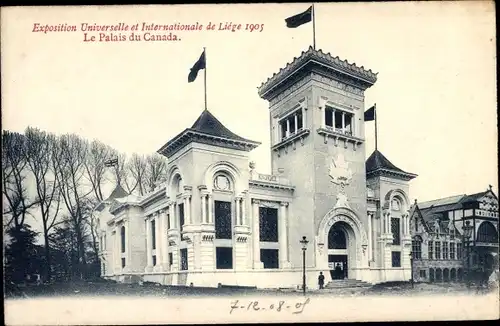 Ak Liège Lüttich Wallonien, Exposition Universelle et Internationale 1905, le Palais du Canada