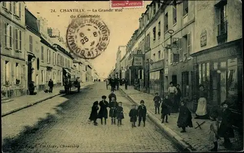 Ak Chantilly Oise, La Grande Rue du Connetable