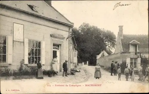Ak Machemont Oise, Straßenpartie