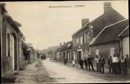 Ak Le Meux Oise, Straßenpartie