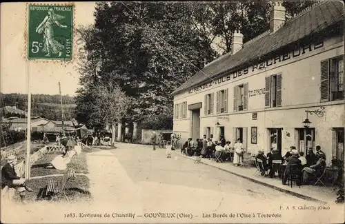 Ak Gouvieux Oise, Les Bords de l'Oise a Toutevoie