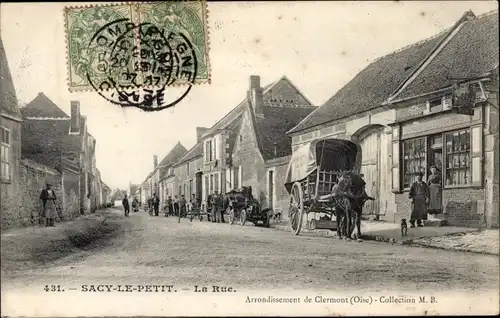 Ak Sacy-le-Petit Oise, La Rue