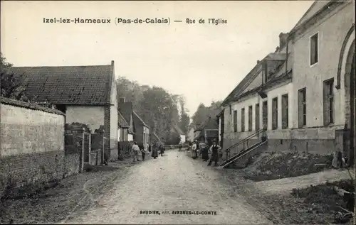 Ak Izel lès Hameau Pas de Calais, Rue de l'Eglise