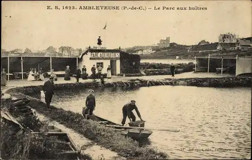 Ak Ambleteuse Pas de Calais, Le Parc aux huitres
