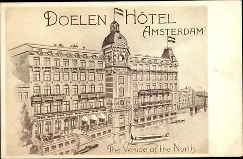 Ak Amsterdam Nordholland Niederlande, Doelen Hotel