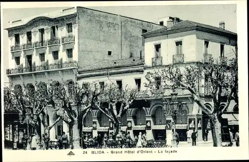Ak Blida Algerien, Grand Hotel d'Orient, La facade