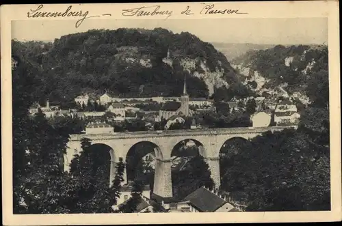 Ak Luxemburg Luxembourg, Faubourg de Clausen, Brücke