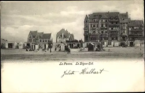 Ak La Panne De Panne Westflandern, La Digue Est