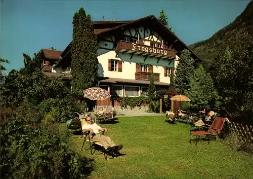 Ak Meran Merano Südtirol, Hotel Jagdschloss Fragsburg, Liegewiese