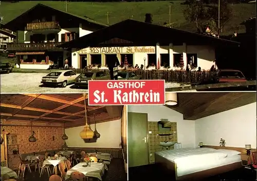 Ak Schnalstal Senales Südtirol, Gasthof St. Kathrein, Außenansicht, Zimmer, Speiseraum