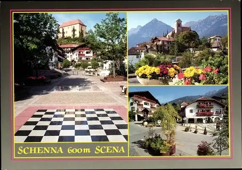 Ak Schenna Scena Südtirol, Ortsansichten, Panorama