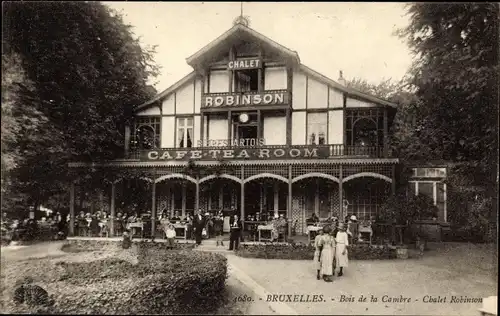 Ak Bruxelles Brüssel, Bois de la Cambre, Chalet Robinson, Cafe