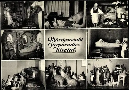 Ak Wald im Rheinland Solingen, Ittertal, Weck, Märchenwald, Tierparadies, Dornröschen, Aschenbrödel