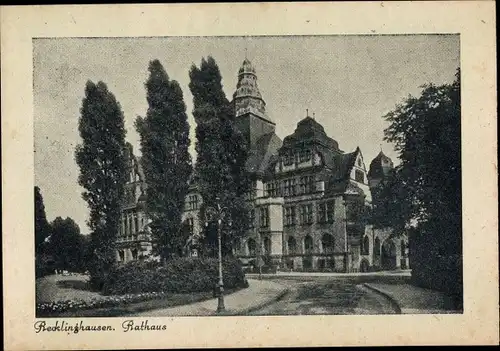 Ak Recklinghausen im Ruhrgebiet, Rathaus, Außenansicht