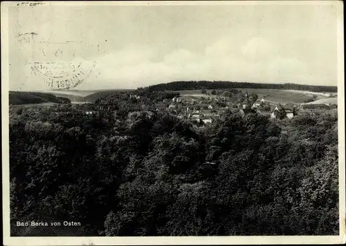 Ak Bad Berka in Thüringen, Panorama von Osten