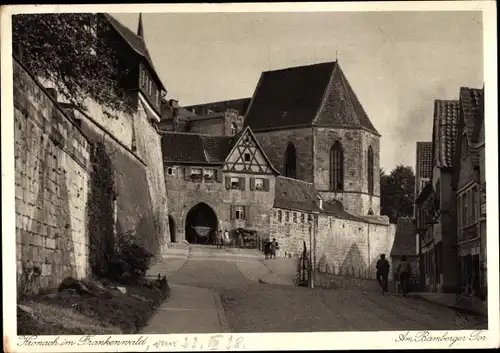 Ak Kronach in Oberfranken, Am Bamberger Tor