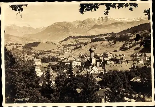 Ak Immenstadt im Allgäu Schwaben, Panorama, Kirchturm