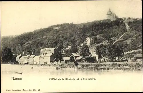 Ak Namur Wallonien, L'Hotel de la Citadelle et le Funiculaire