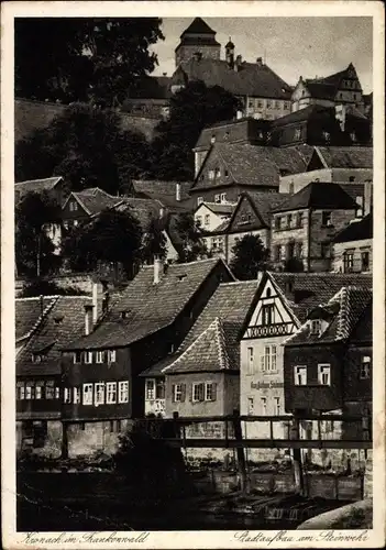 Ak Kronach im Frankenwald, Stadtaufbau am Steinwehr, Mauer