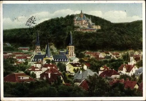 Ak Wernigerode am Harz, Panorama, Schloss