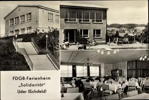 Ak Uder im Eichsfeld Thüringen, FDGB Ferienheim Solidarität, Innenansicht