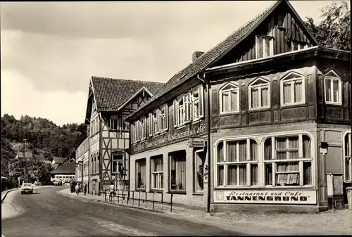 Ak Rübeland Oberharz am Brocken, Straßenansicht, Restaurant Tannengrund