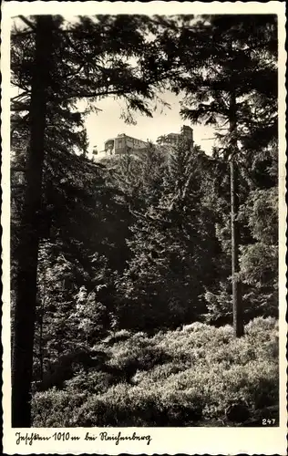 Ak Ještěd Jeschken Region Reichenberg, Teilansicht mit Schloss