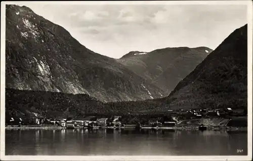 Ak Eide Granvin Norwegen, Panorama, Berge