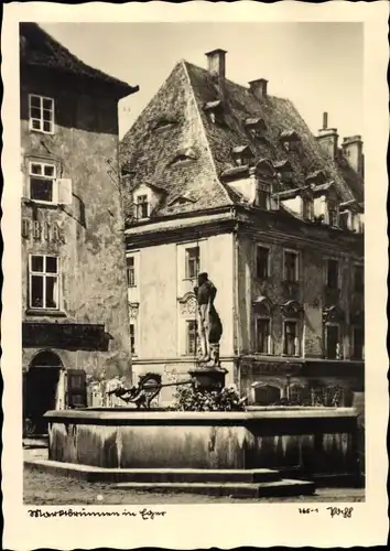 Ak Cheb Eger Region Karlsbad, Marktbrunnen