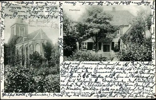 Ak Boppard am Rhein, Pfarrhaus, Kirche