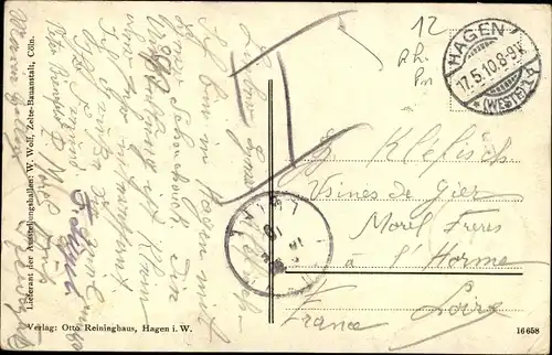 Passepartout Ak Hagen in Westfalen, Gewerbeausstellung 1910
