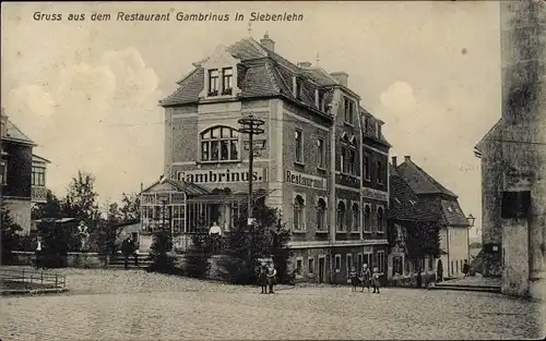 Ak Siebenlehn Großschirma in Sachsen, Restaurant Gambrinus