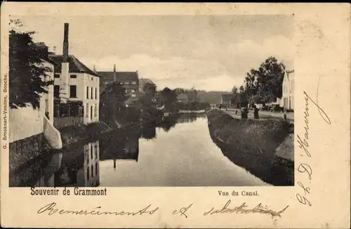Ak Grammont Ostflandern, Vue du Canal