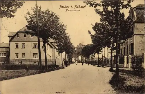 Ak Pockau Lengefeld im Erzgebirge Sachsen, Hauptstraße