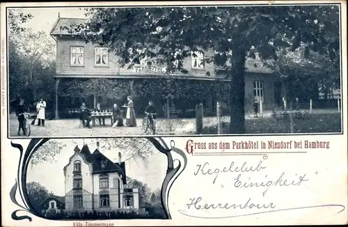 Ak Hamburg Eimsbüttel Niendorf, Parkhotel, Villa Timmermann