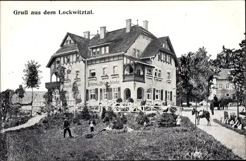 Ak Dresden Südost Lockwitz, Donaths Kellerei und Weinschänke, Esel