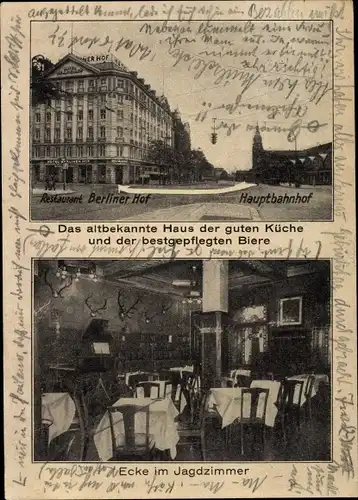 Ak Hamburg Mitte Sankt Georg, Restaurant Berliner Hof, Innenansicht, Hauptbahnhof