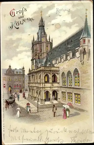 Halt gegen das Licht Litho Köln am Rhein, Rathaus