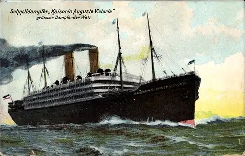 Ak Schnelldampfer Kaiserin Auguste Victoria, HAPAG