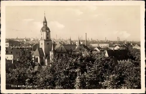 Ak Meerane in Sachsen, Blick auf den Ort