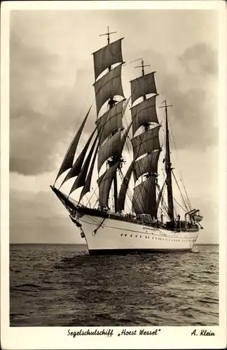 Ak Segelschulschiff Horst Wessel