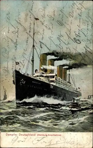 Ak Dampfschiff Deutschland, HAPAG