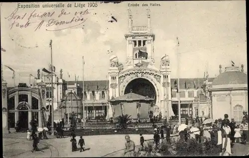 Ak Liège Lüttich Wallonien, Exposition Universelle et Internationale 1905, Entrée des Halles