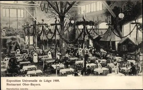 Ak Liège Lüttich Wallonien, Exposition Universelle et Internationale 1905, Restaurant Oberbayern